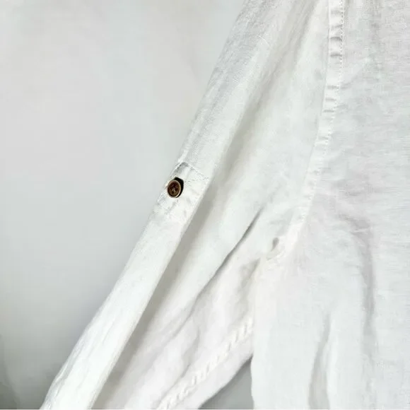 Ocean & Coast White Linen Button Down - Picture 5 of 14
